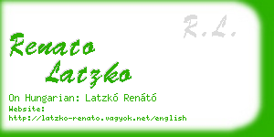 renato latzko business card